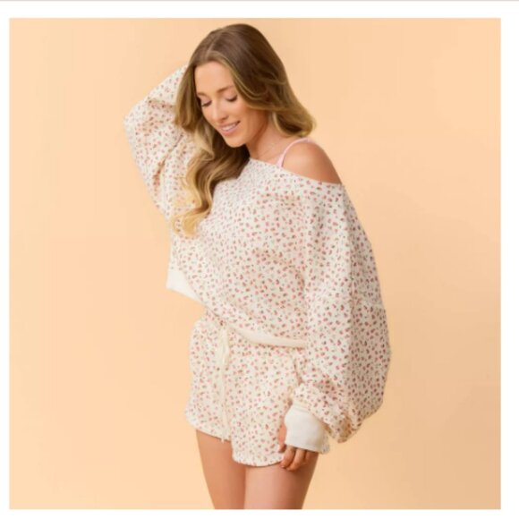 2pc Blogilates Women's Dance Studio Off the Shoulder Sweatshirt & Dress - Medium - Picture 3 of 10